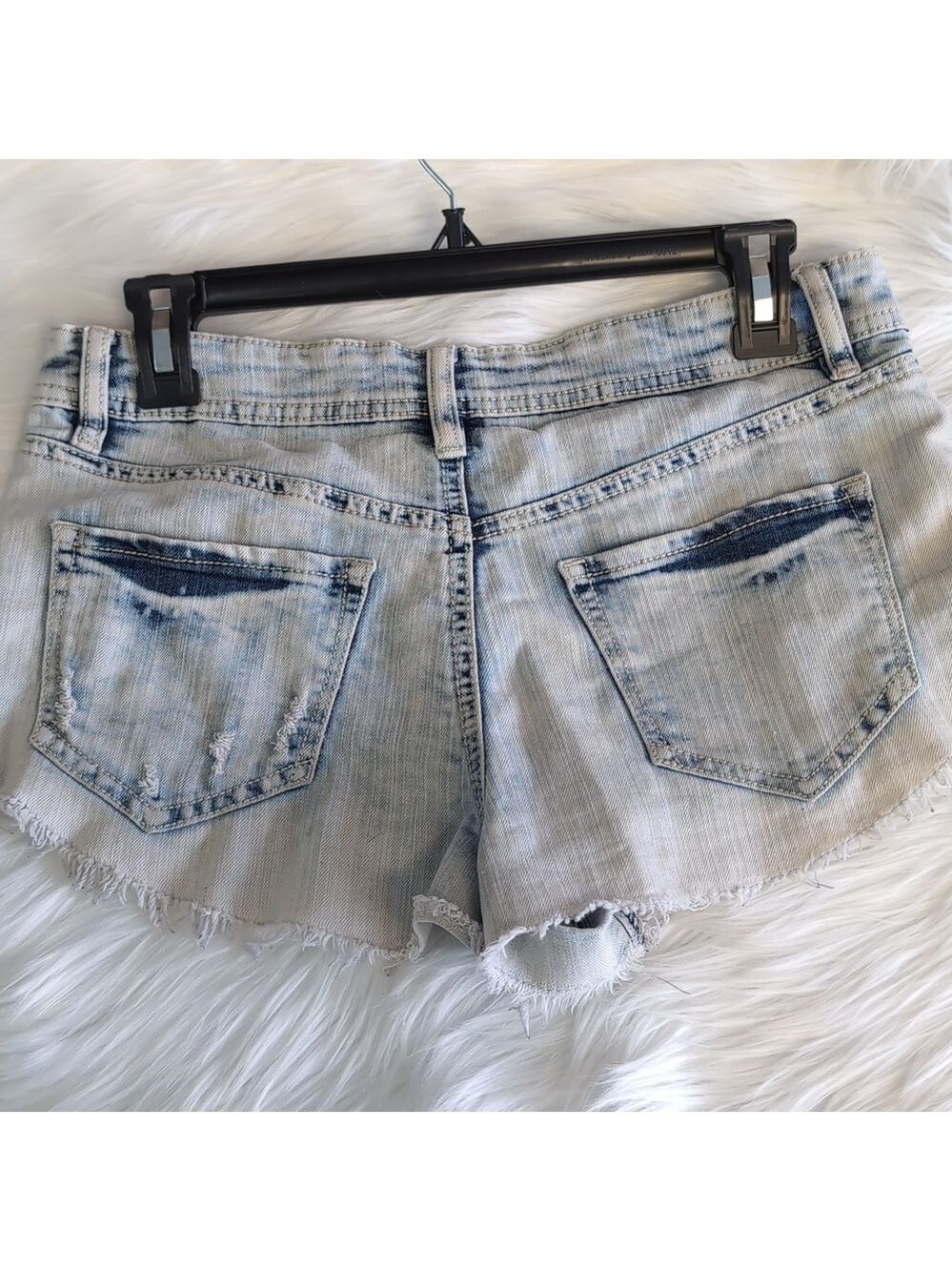 Rue 21 Cut Off Jean Shorts Distressed Stone Washed Bleached Size 7/8